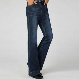 Jeans Rectos de Cintura Media para Hombre, Lavado Medio, 100% Algodón, Casuales, Transpirables, de Secado Rápido, con Cierre de Cremallera, Bolsillos Laterales, Estilo Otoñal - Product Image 5