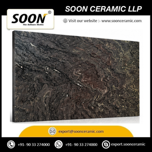 Carrelage en marbre calcite poli SOON CERAMIC, brun, avec dalle en marbre brun, design contemporain, pour revêtement mural, sol et plan de travail. - Product Image 5