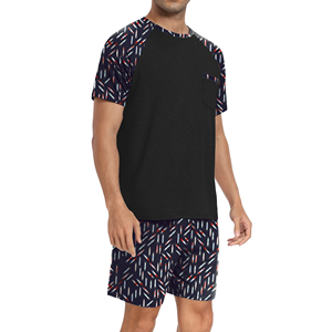 Ensemble T-shirt et short imprimé grande taille pour homme, le plus vendu, écologique, de haute qualité, décontracté et élégant, col rond avec poche - Product Image 6