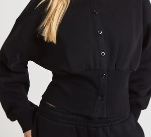 Conjunto Deportivo de Sudadera con Cuello Redondo de Forro Polar para Mujer con Pantalones a Juego, Proveedor Mayorista OEM/ODM con Logotipo Personalizado - Product Image 6