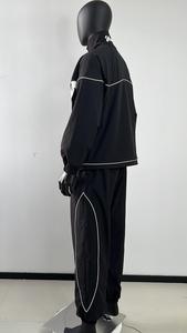 Conjunto Deportivo Personalizado Reflectante Cortavientos para Hombre, Chaqueta y Pantalones de Nailon Transpirable con Cierre, Ropa Deportiva Urbana para Correr - Product Image 2