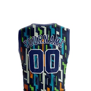 100% Polyester Team Trainingskleding Aanpasbaar Unisex Volwassenen Basketbaluniform Ademend Lichtgewicht Geprint Basketbaluniform - Product Image 5