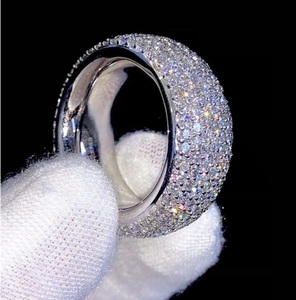 Unisex Hip Hop Cluster <b>Ring</b> 925 Sterling <b>Silver</b> Customizable <b>Band</b> Charm Wedding/Engagement Gift for Parties & Anniversarie <b>ring</b> - Product Image 2