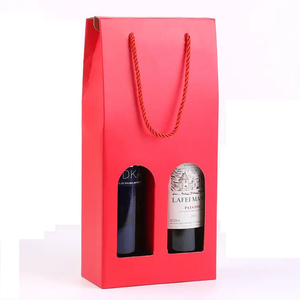 Portador de botellas de vino doble impreso personalizado de alta gama Mango impreso de alta calidad Ideal para embalaje de vino - Product Image 6