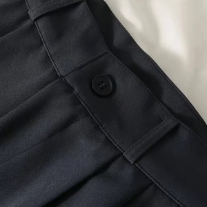 Pantalon plissé taille haute à jambes larges pour femme, idéal pour le bureau ou le quotidien, vente en gros et personnalisation - Product Image 4