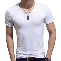 De calidad superior nueva marca de moda 95% algodón 5% Spandex cuello en V Camiseta de manga larga de algodón de los hombres de Hip Hop casuales de los hombres de la ropa 2022