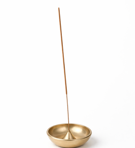 Mini Porta Incienso de Latón para Hogares, Templos Festivos, Uso en Aromaterapia, Dorado Pulido, Alta Calidad, Porta Incienso para Meditación - Product Image 1