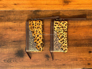 Vente chaude en cuir repoussé pochette portefeuille sac à main cheveux sur pochette en cuir élégant portefeuilles en cuir Unique pour les femmes - Product Image 5