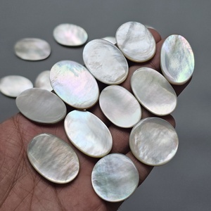 Lot de cabochons en nacre naturelle, vente en gros, pierres précieuses en nacre d'eau douce pour la fabrication de bijoux - Product Image 1