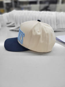 Fabriqué en usine au Vietnam, casquette de baseball structurée à 5 panneaux bicolore avec logo brodé 3D personnalisé et corde, style sportif quotidien - Product Image 2