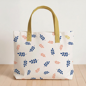 Elegante bolso de mano de algodón para mujer, bolso de compras y viaje reutilizable, bolso de lona sostenible y lavable - Product Image 3