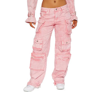 OEM 2026 Nouveau Jean Femme Super Long Coupe Droite Version Large Personnalisé Effet Usé Denim Taille Haute Automne Séchage Rapide - Product Image 2