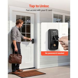 Serratura Intelligente Personalizzabile Senza Chiave con Touchpad, Serratura Elettronica con Scheda IC, Anti-Spia, Ingresso con Chiave, Chiusura Automatica - Product Image 3