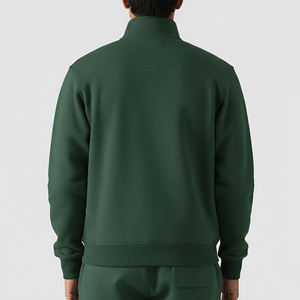 เสื้อสเวตเชิ้ตผู้ชายผ้าฟลีซคอตตอน 100% คุณภาพสูง เนื้อหนา ระบายอากาศได้ดี ทรงโอเวอร์ไซส์ ซิป ¼  สำหรับฤดูหนาว สไตล์สตรีทแวร์ - Product Image 3