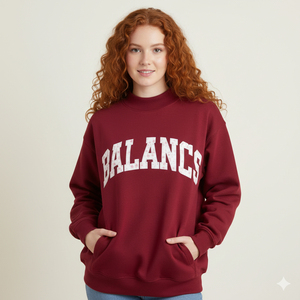 Sweat-shirt décontracté pour femme, col montant imprimé, manches longues, couleur unie, haute qualité, respirant, écologique, pour l'automne - Product Image 1