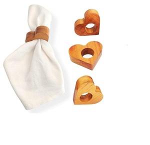 Wooden Heart Napkin Ring Handmade Rustic Dining Table <b>Decor</b> Wedding Anniversary <b>Valentine</b> Gift Eco Friendly Reusable Natural - Product Image 6