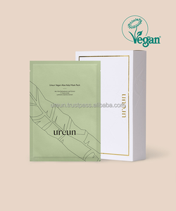 Masque en tissu nourrissant Ureun Vegan à l'aloe vera et aux algues, rafraîchissant et apaisant, format complet, pour tous types de peaux, réduit les rougeurs, favorise la régénération multicouche - Product Image 3