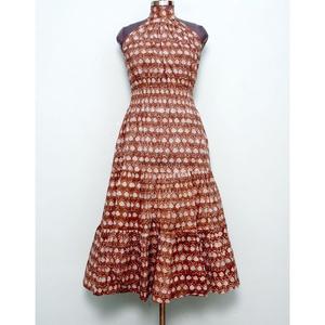 Vestido Maxi de Algodón con Estampado Floral Bohemio Hecho a Mano para Mujer, Vestido Casual de Verano, Midi sin Mangas, Personalizable, Vestido Suave para Boda o Novia - Product Image 1