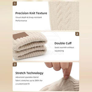 Gants d'hiver imperméables personnalisés en acrylique / coton, compatibles avec les écrans tactiles, pour hommes et femmes - Product Image 5