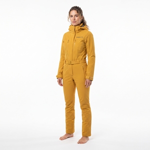 Traje de esquí de una pieza con capucha para mujer, impermeable, a prueba de viento, transpirable, de nailon, para invierno y nieve - Product Image 3