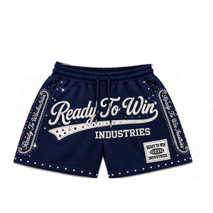 ชุดวอร์มฮู้ดดี้ Ready To Win Industries ลายพิมพ์กลิตเตอร์ประดับเพชร แขนยาว ซิปหน้า มีกระเป๋า สีน้ำเงินกรมท่า สไตล์สตรีทแวร์ สำหรับผู้ใหญ่ - Product Image 5