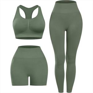 Ensemble de yoga pour femmes, tissu respirant à séchage rapide, confortable, taille haute, imprimé personnalisé, très vendu. - Product Image 1