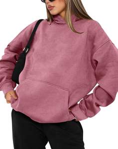 Sweat à capuche tricoté pour femme, coupe confortable, en polaire douce et chaude, texture lisse, style streetwear, usage quotidien, extérieur, 360g, extensible et doux - Product Image 6