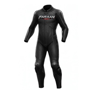 Combinaison de course en cuir noir premium pour moto, une pièce, avec protections, pour moto sportive, combinaison de piste, fabrication OEM personnalisée, vente en gros - Product Image 1