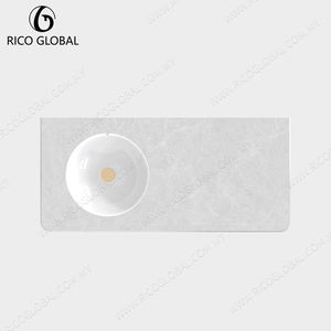 Lavabo de salle de bain en céramique ovale moderne à encastrer avec fonction de nettoyage facile pour usage domestique - Product Image 4