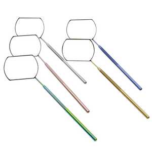 Espejo de Extensión de Pestañas Personalizado de Acero Inoxidable con Luz - Espejo Cosmético Portátil con Aumento de un Solo Lado - Product Image 1