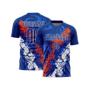 Wholesale Men's Customized Color Soccer Jersey High Quality Hot Sale Breathable Stitched Custom Team Name 100% Polyester Plus - Product Image 5