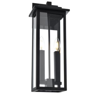 Matte Black Finish Outdoor Wall <b>Sconce</b> Exterior Porch <b>Light</b> Wall Mount Lantern Clear Glass House Farmhouse Outdoor Wall Lamps - Product Image 2