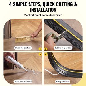 Guarnizione Universale Adesiva per Soglia Porta Garage 10 FT Impermeabile per Porte di Garage - Product Image 6