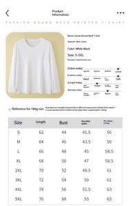 Camiseta Unisex de Manga Larga con Cuello Redondo, Color Sólido, de Algodón, con Logotipo Bordado Personalizado OEM, Precio de Fábrica China Bangladesh - Product Image 6