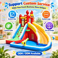 Château gonflable d'intérieur en tissu Oxford, petit château gonflable avec toboggan pour usage domestique