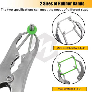 Stainless Steel Orthopedic Elastrator Plier Veterinary Heavy Duty <b>Balloon</b> Expander Tool 70Pcs Castration Rings 2 INSTRUMENTS - Product Image 2
