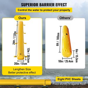 Barriera Antiallagamento 24ft X 12ft Riutilizzabile in PVC, Leggera ed Eccellentemente Impermeabile per il Contenimento dell'Acqua e il Controllo del Traffico - Product Image 2