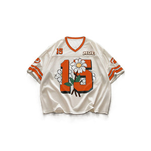 Jersey de Fútbol Americano para Mujer con Diseño Floral, Transpirable, de Malla de Poliéster, Cuello en V, Corte Regular, Ropa de Equipo, Fabricación Personalizada - Product Image 2