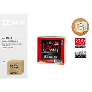 200 BOOC DE NOTAS Blocs de Notas Adhesivas de Colores para una Mejor Organización y Visibilidad - Product Image 1