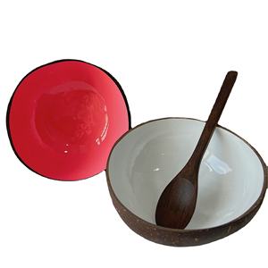 Bols en coquille de noix de coco naturelle 1 pièce, d'origine du VIETNAM, produits artisanaux à bas prix, pour cadeau, motif personnalisé, écologique - Product Image 1