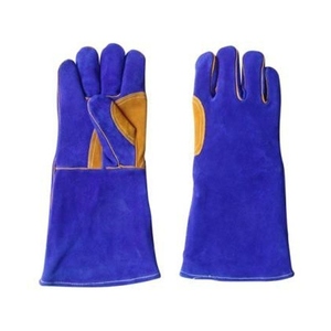 Wholesale <b>Cheap</b> Price Cowhide Split Leather Reinforced Welding Gloves Industrial Safety Firefighting <b>BBQ</b> General Purpose - Product Image 1