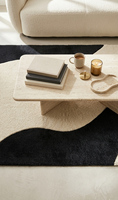 Tapis abstrait à poils longs de qualité supérieure, tufté à la main, élégant pour la décoration intérieure, respectueux des animaux et de l'environnement