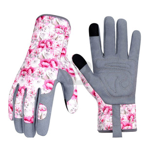Gants de jardin en cuir de vachette imperméables avec logo personnalisé pour creuser, planter, désherber, semer, protéger les ongles et les doigts - Product Image 1