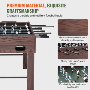 Tavolo da Calcio Balilla da Interno da 55 Pollici, Misura Standard, in Metallo e MDF, per Casa e Sala Giochi Familiare - Product Image 2