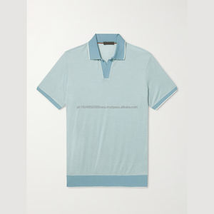 Camiseta Polo de Verano para Hombre, 100% Algodón, Logotipo Personalizado, Color Sólido, Manga Corta, Ajustada - Product Image 1