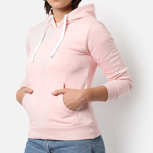 Sweat à capuche décontracté pour femme 100% coton de qualité supérieure, manches longues, poche avant, doublure polaire, col à capuche, streetwear d'hiver - Product Image 3