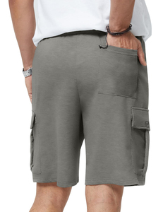 Streetwear Men's Custom Casual Solid Acid Washed Heavyweight <b>Canvas</b> Drawstring Distressed Long Cotton Ripped Sweat Shorts - Product Image 4