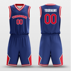 Tenue de basketball personnalisée, ensemble maillot et short d'équipe sur mesure, tissu à séchage rapide 100% polyester, production rapide - Product Image 1