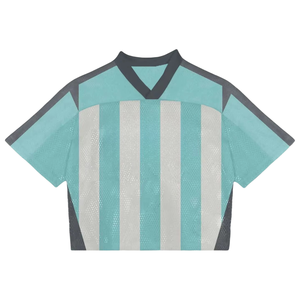 Customizable Retro Gym Sports <b>T</b>-<b>Shirt</b> for Men Men's Plus Size Boxy Football Jersey with Loose Mesh Cropped <b>T</b>-<b>shirts</b> for Soccer - Product Image 3