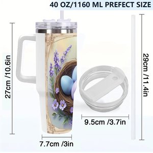 40Oz Large Stainless Steel Tumbler <b>With</b> <b>Straw</b> For Volunteer Recognition And Awards - Product Image 4